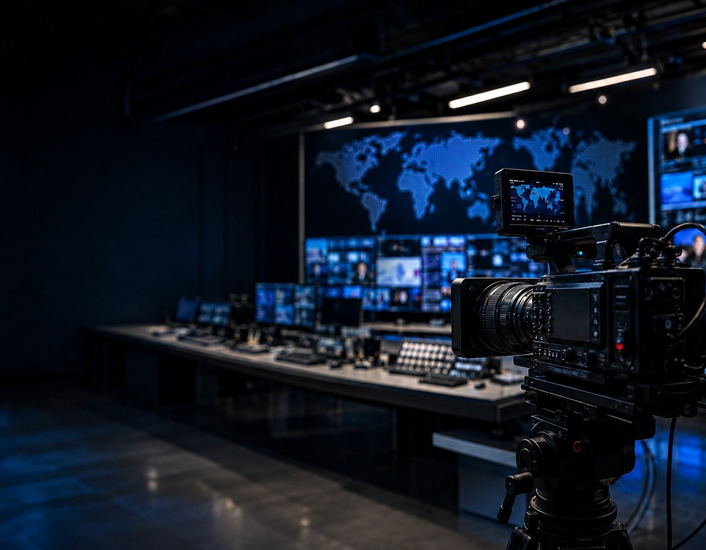 USA TV News Corp editorial team at work